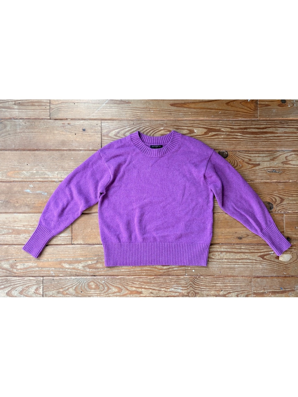 Banana Republic Purple Crewneck Knit Sweater Women’s Medium Soft Rib Trim